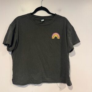 Grey rainbow old navy crop Tshirt‎